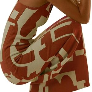 Geometric Patterned Maxi Dress